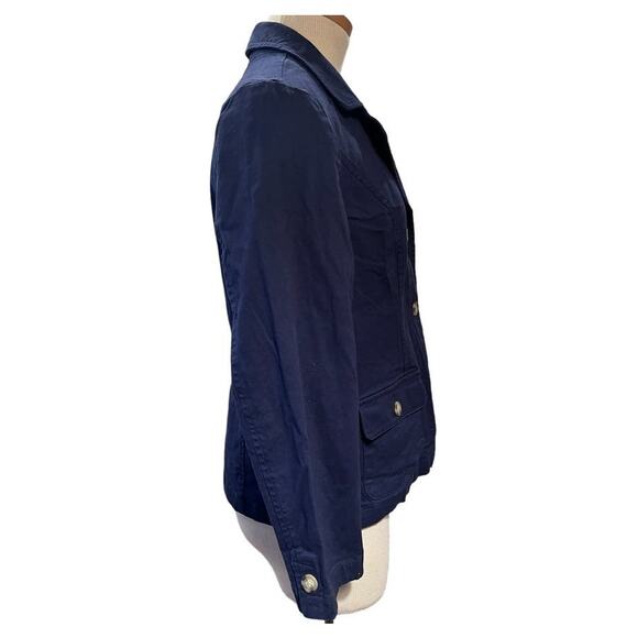 The TOG Shop Petites 3 Button Blazer Jacket Size PM Navy Blue Preppy Academia - Picture 4 of 10